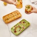 One-Button Ice Cube Maker with Lid