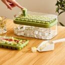One-Button Ice Cube Maker with Lid