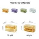 One-Button Ice Cube Maker with Lid